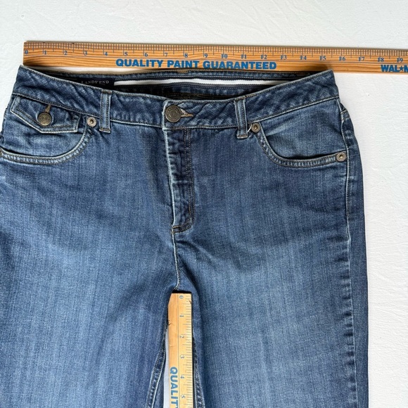 Lands’ End Original Fit Modern Waist Boot Leg Denim Jeans size 10 - Picture 2 of 12
